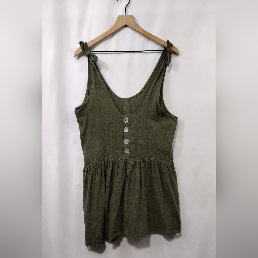 NWT Princess Polly Babydoll Tank Top Women's 6 Green Boho Retro 90s Minimalist